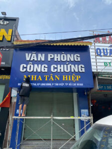 MẪU BẢNG HIỆU VĂN PHÒNG CÔNG CHỨNG